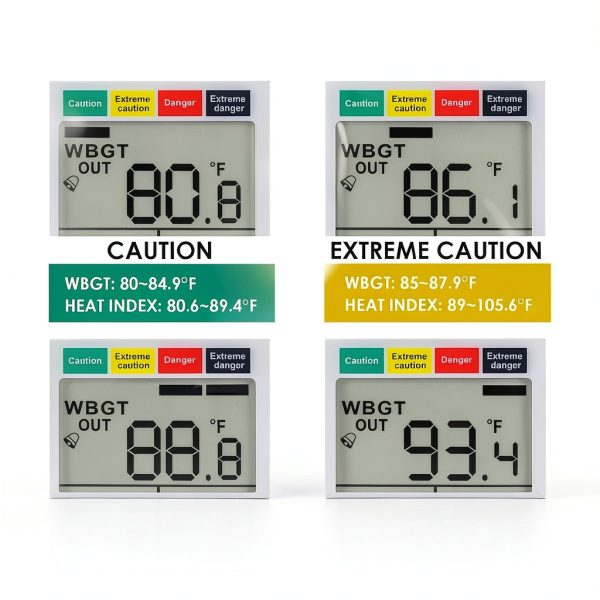 DANOPLUS WBGT Thermometer Heat Stress Meter Alarm Function-3