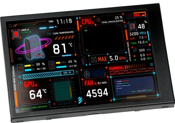 VBESTLIFE Computer Temperature Monitor 3.5 Inch Screen USB C-0