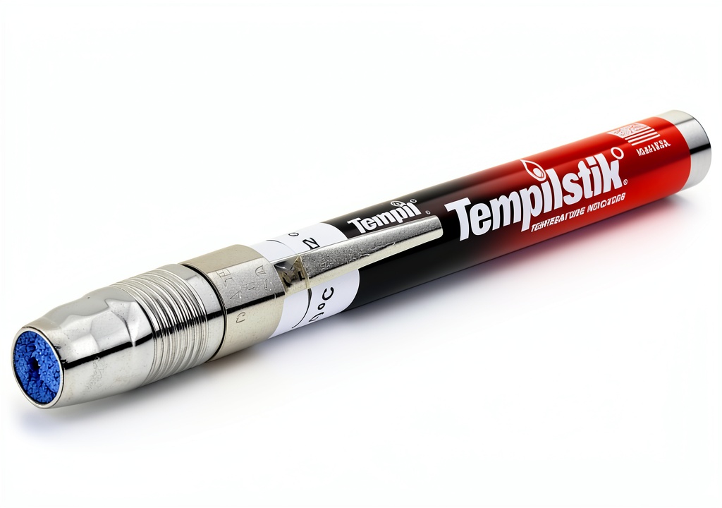Installing Tempil Temperature Indicator Accurate Industrial Unisex on a metal workbench