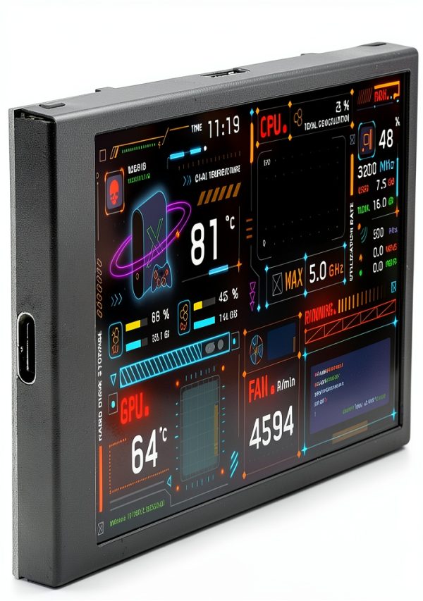 VBESTLIFE Computer Temperature Monitor 3.5 Inch Screen USB C-5