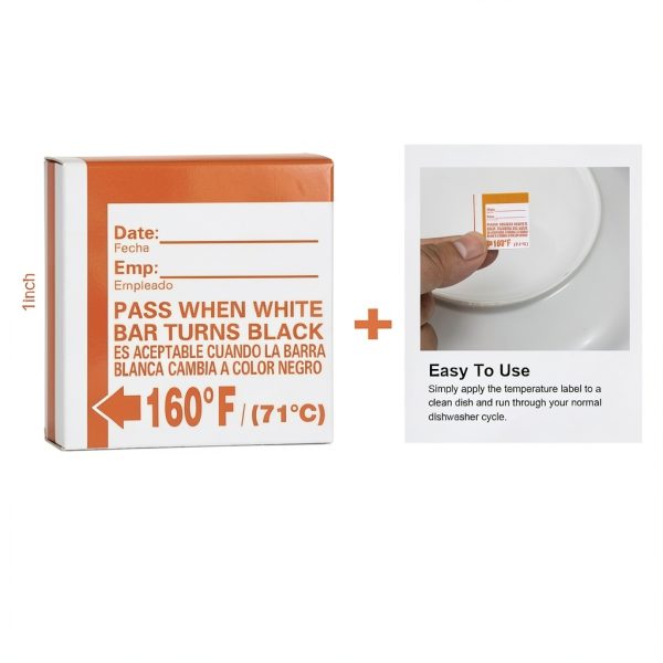 Dishwasher Temperature Strips Relaxweex 48 Pack-1