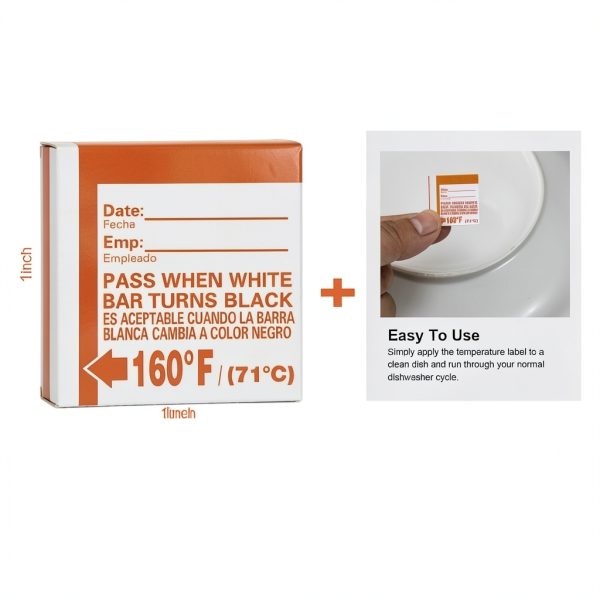 Dishwasher Temperature Strips Relaxweex 24 Pack-1