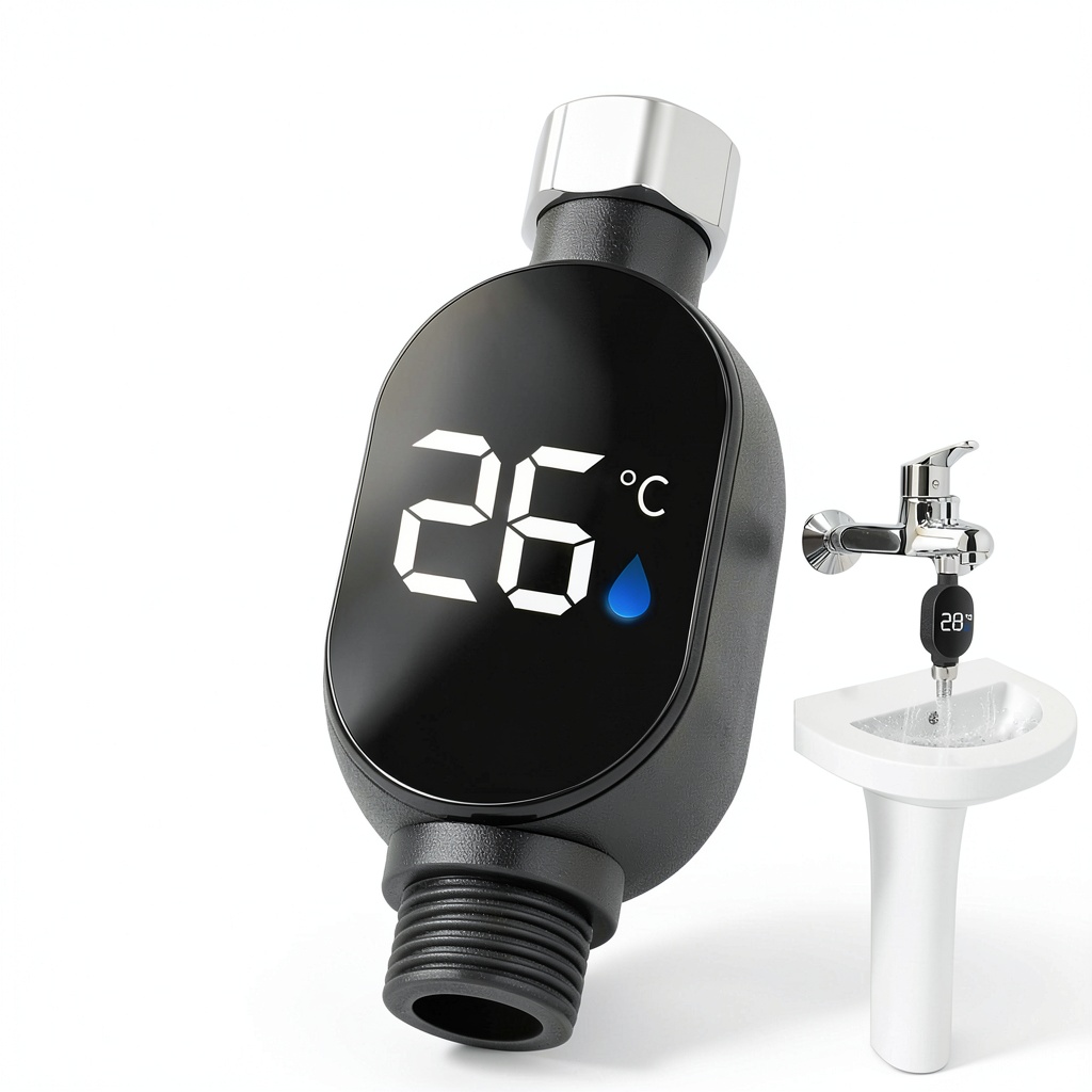 'Generic Smart Shower Gauge with touchscreen display'
