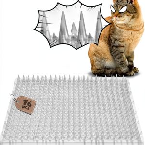 Ohlela Cat Repellent Mat 16x13 Inch Clear Plastic Outdoor Deterrent-0