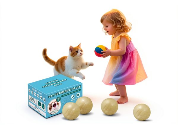 Cat Repellent 10Pack Outdoor Indoor Natural Essential Oil Balls by QQV-5