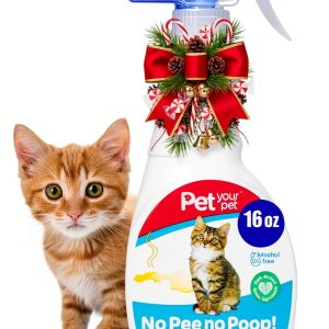 No Pee No Poop Cat Potty Training Spray PetYourPet Non Toxic 16 Fl Oz-0