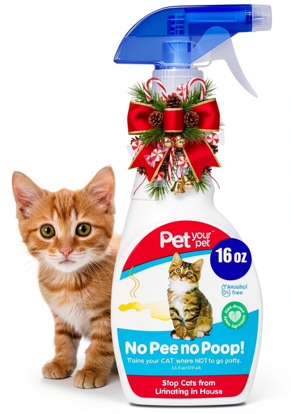 No Pee No Poop Cat Potty Training Spray PetYourPet Non Toxic 16 Fl Oz-0