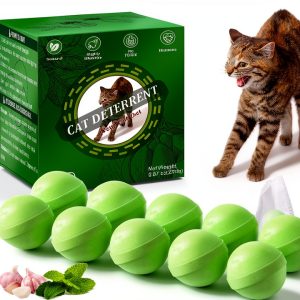 Cat Deterrent Outdoor VITAFOR Peppermint Oil Balls 10 Pack Green-0
