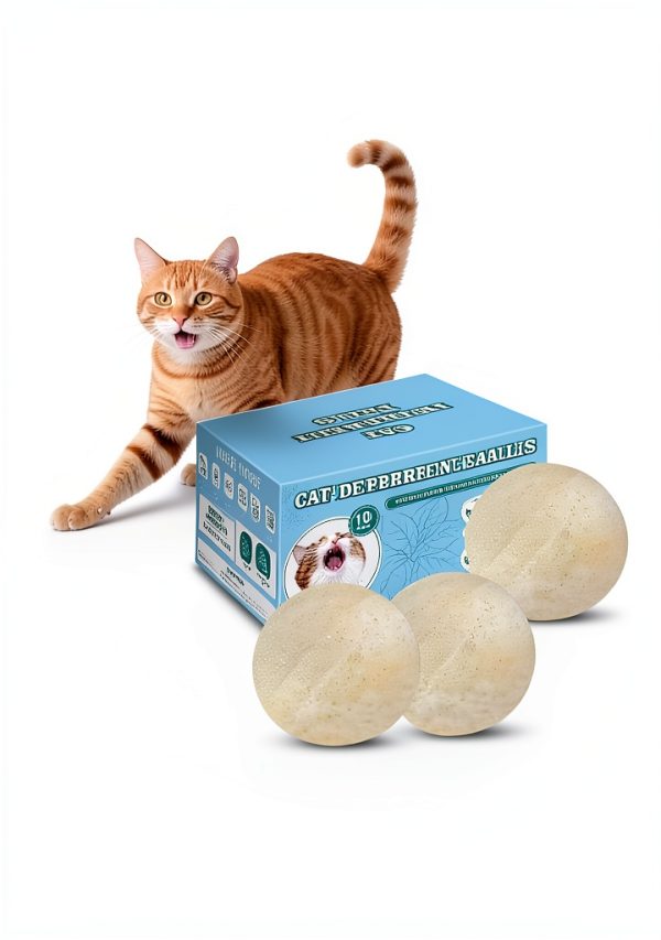 Cat Repellent 10Pack Outdoor Indoor Natural Essential Oil Balls by QQV-2