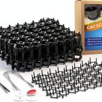 Ley's 12 Pack Cat Deterrent Mat, 6 x 8 in Scat Mat with Spikes, Keep Cats Away from Plants, Indoor Furniture & Outdoor Garden Fence – Pet Repellent Barrier-0