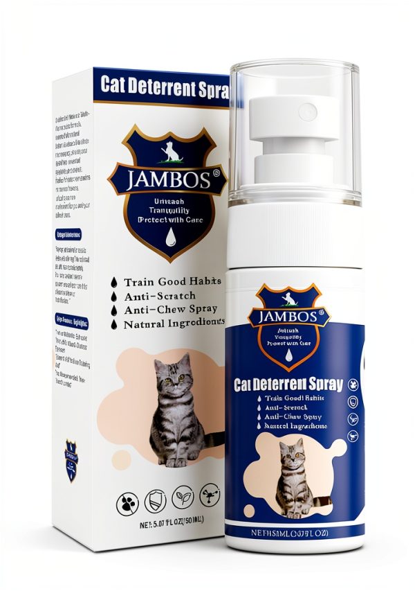 Cat Deterrent Spray JAMBOS Blue M Indoor Outdoor Natural Anti‑Scratch-0