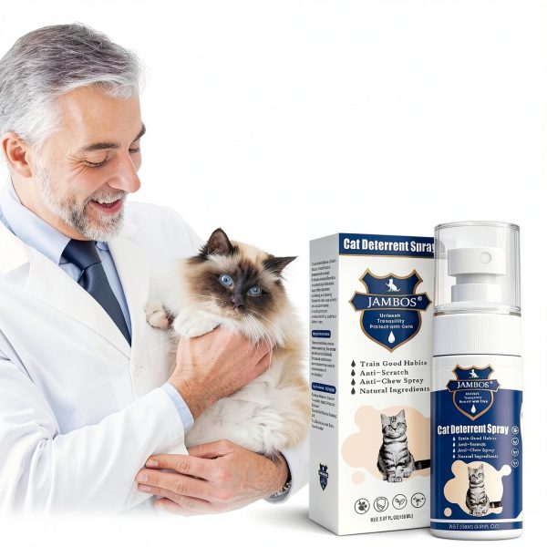 Cat Deterrent Spray JAMBOS Blue M Indoor Outdoor Natural Anti‑Scratch-1