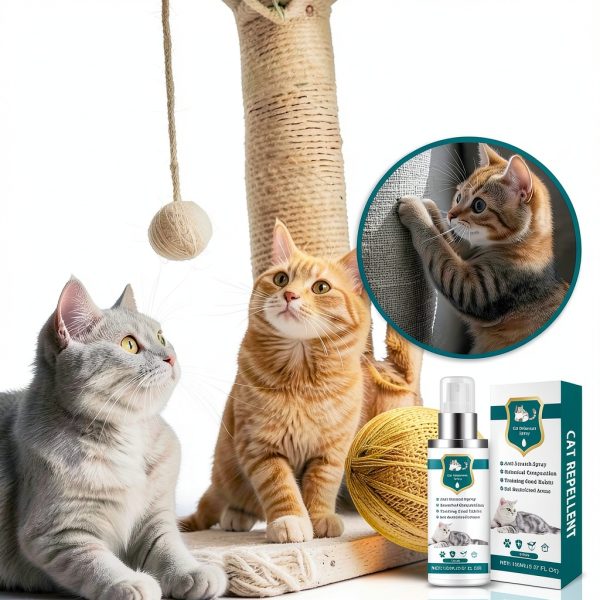 Advanced Cat Deterrent Spray LONPAL Natural Citrus Repellent Green M-1