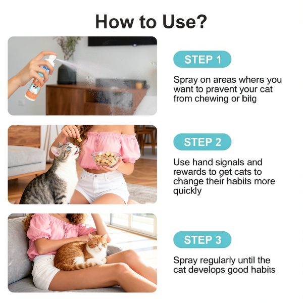 Cat Deterrent Spray GOLRISEN Natural Citrus Repellent 150ml-4