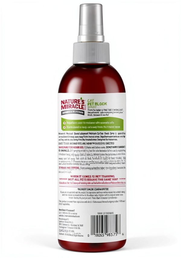 Nature's Miracle Platinum Cat Repellent Spray 8oz Indoor Training-1