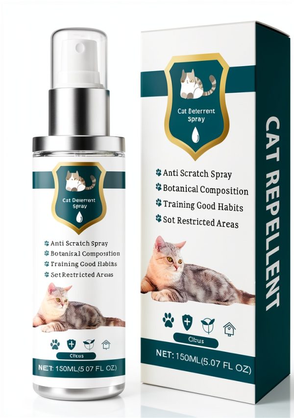 Advanced Cat Deterrent Spray LONPAL Natural Citrus Repellent Green M-0